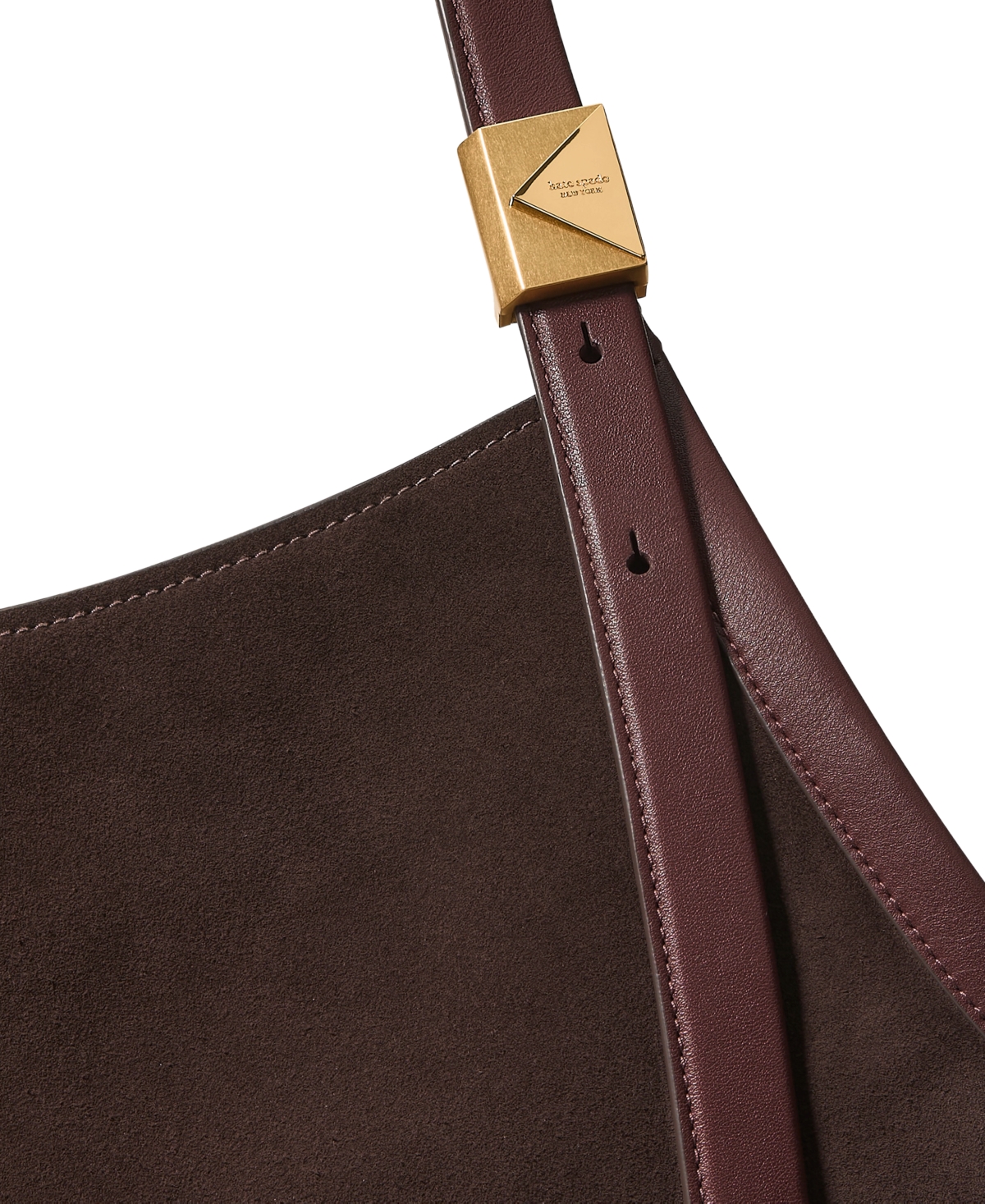 Kate Spade Deco Extra Large Suede Tulip Tote In Brown