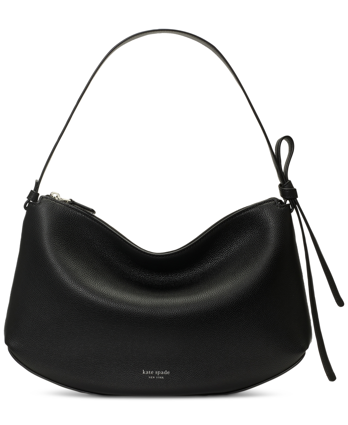 Kate Spade Loop Large Pebbled Leather Shoulder Bag In Black