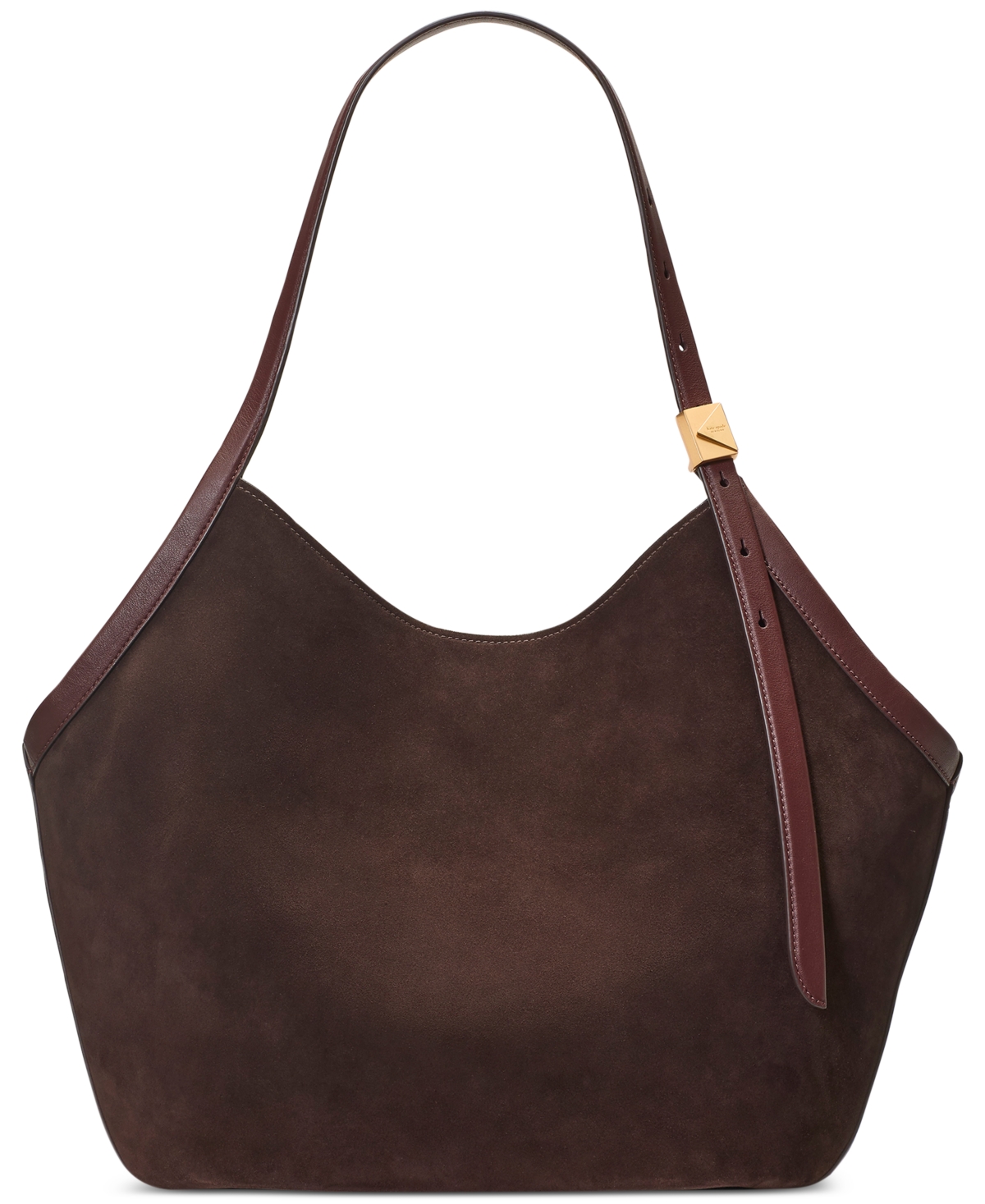 Kate Spade Deco Extra Large Suede Tulip Tote In Brown