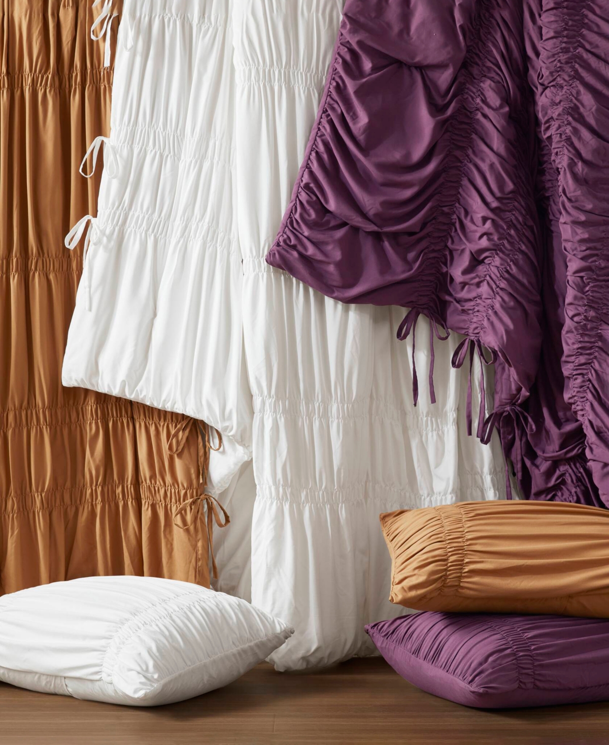 510 Design Mia Ruched 2-pc. Comforter Set, Twin/twin Xl In White