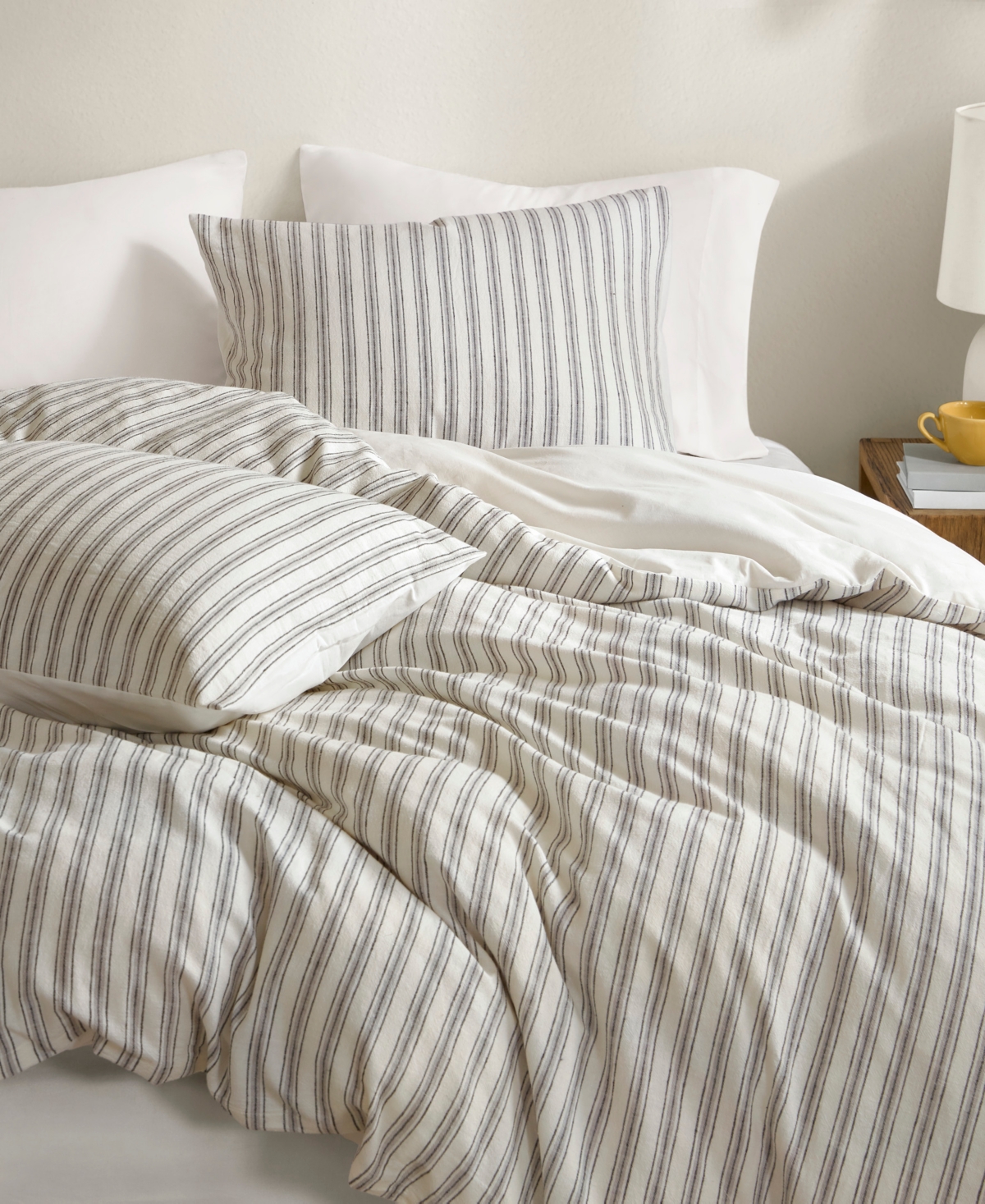 Madison Park Etta Striped 3-pc. Duvet Cover Set, King In Gray