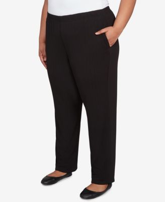 Plus Size As Usual Ribbed Knit Short Length Pants