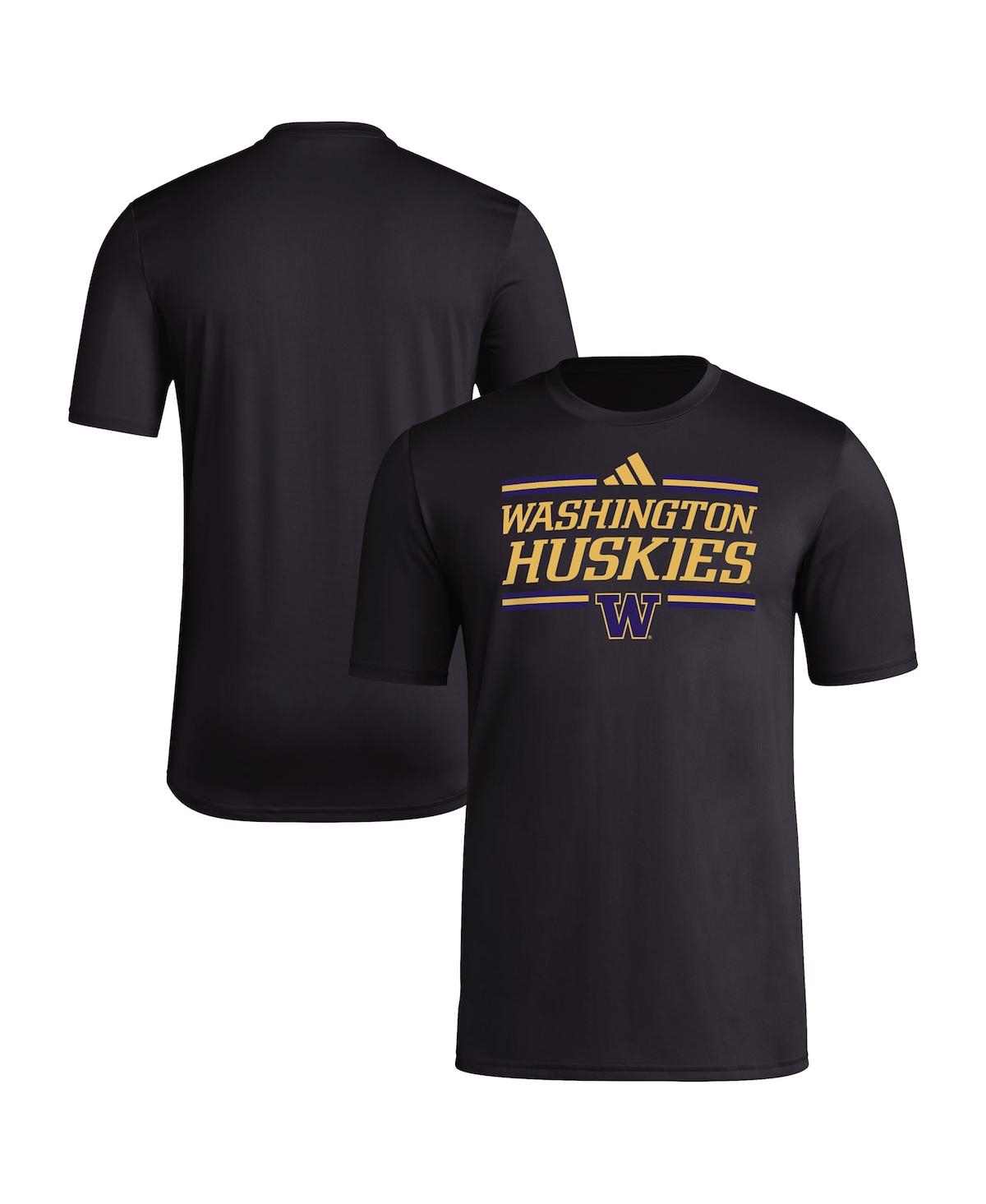 Men's Black Washington Huskies Strategy Pre-Game T-Shirt - Black