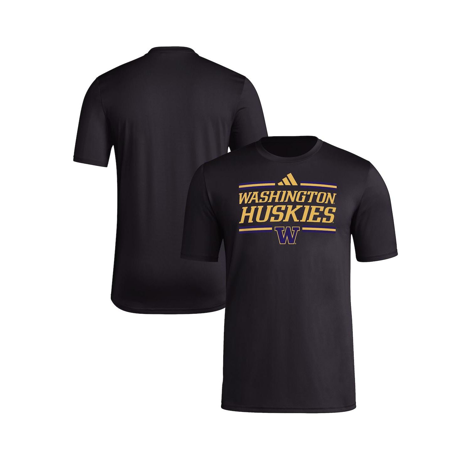 Men's Black Washington Huskies Strategy Pre-Game T-Shirt