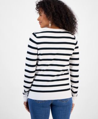 Women's Long-Sleeve Crewneck Sweater, Created for Macy's