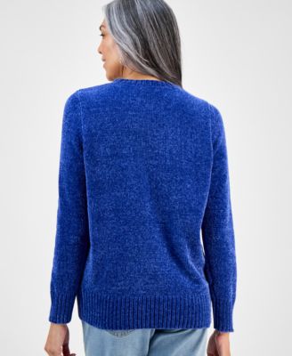 Petite Diamond-Texture Cable-Knit Sweater