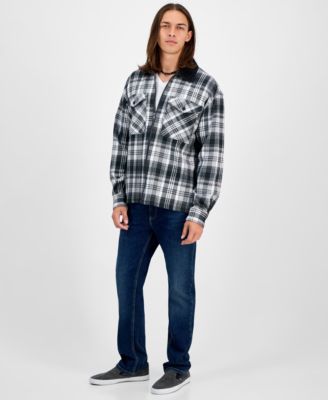 Men's Fisk Long-Sleeve Cotton Overshirt, Macy's Exclusive