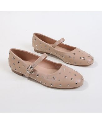 Felicity Studded Mary Jane Flats