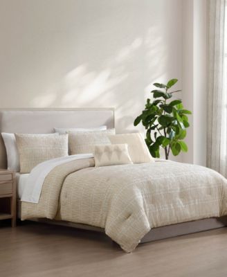 Wells Geometric 9-Pc. Comforter Set, King
