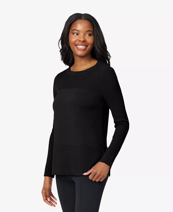 Women's Boat Neck Ribbed Sweater - thumbnail 2