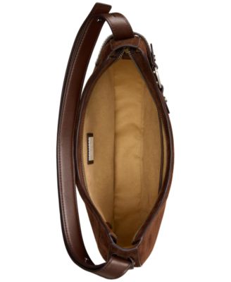 Suede Large Tasha Shoulder Bag