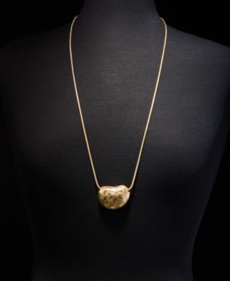 Sculptural Nugget Pendant Necklace, 32" + 3" extender, Macy's Exclusive