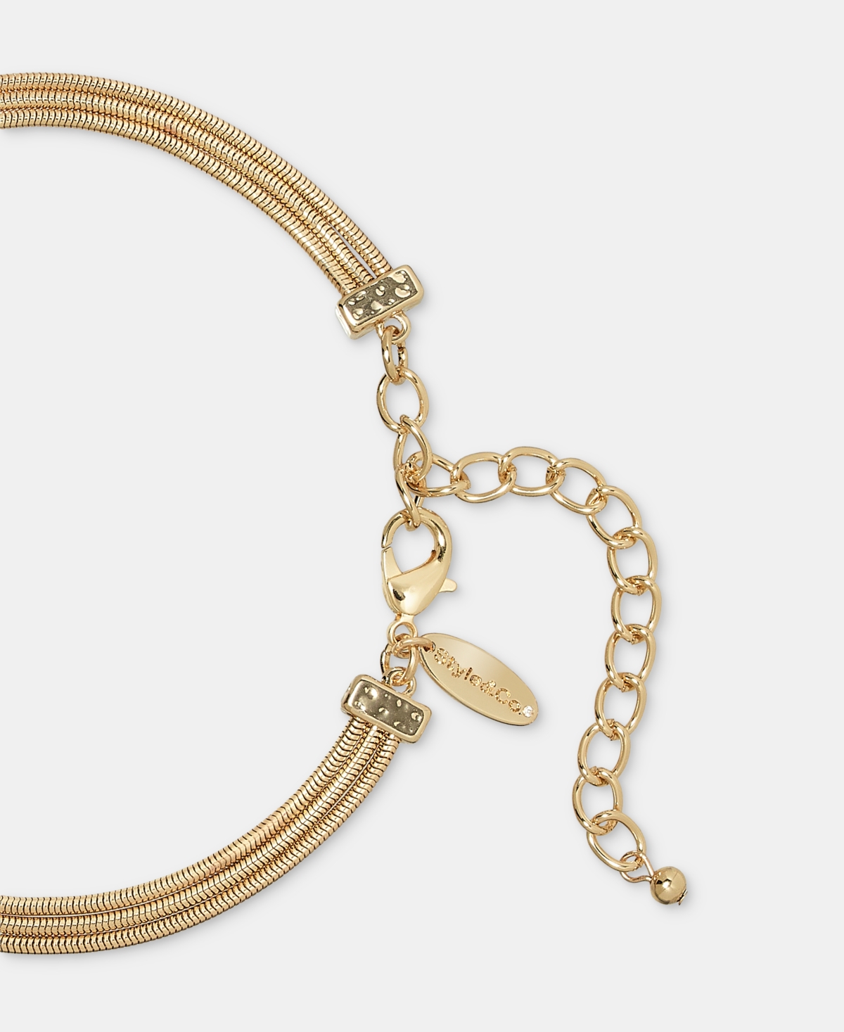 Style & Co Stone Triple Chain Pendant Necklace, 18" + 3" Extender, Macy's Exclusive In Gold