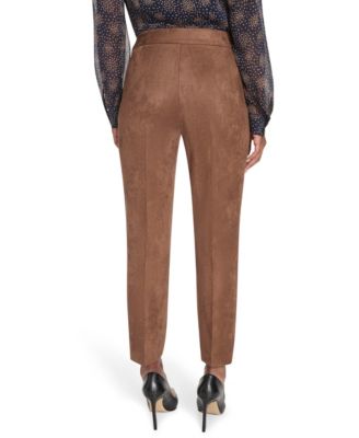 Women's Scuba Suede High-Rise Ankle Pants
