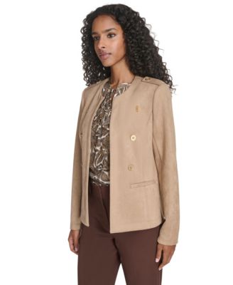 Women's Scuba Suede Long Sleeve Jacket