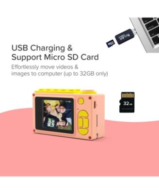 Camera 2 (Pink) Kids Action Camera with IPX8 Waterproof & Shockproof Case, 1080p Video 8MP Photo, Tripod Mount, Action Camera for Swimming, Gift for Boy Girl Ages 3-12