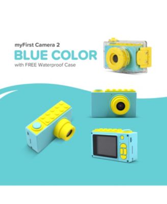 Camera 2 (Blue) Kids Action Camera with IPX8 Waterproof & Shockproof Case, 1080p Video 8MP Photo, Tripod Mount, Action Camera for Swimming, Gift for Boy Girl Ages 3-12