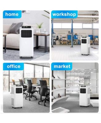 8000 BTU 3 in 1 Portable Cooler Fan Dehumidifier with Wheels Air Conditioner