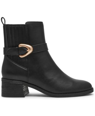 Women's Dagger Buckle Chelsea Booties
