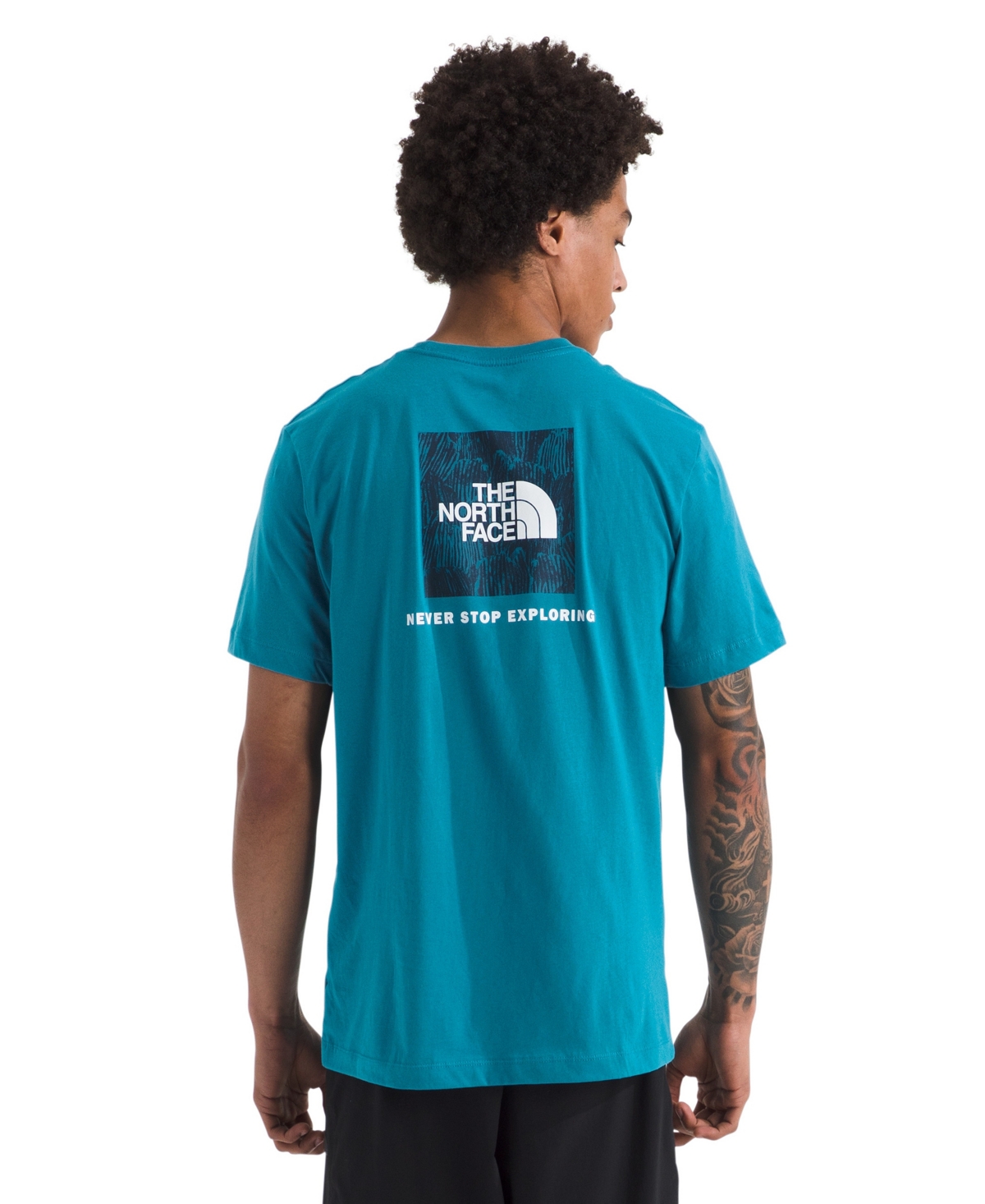 The North Face Men's Evolution Regenerative Ink Box Short Sleeve Graphic T-shirt In Blue