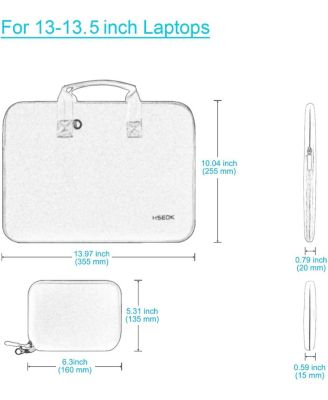 Laptop Sleeve 13.3-14 inch Case with Small Pouch, Neoprene Computer Bag Compatible with MacBook Pro 14" M4/M3/M2/M1 2025-2021, Mac Air/Pro 13.3 inch