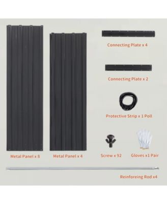 Furniture 6x3x2 FT Metal Raised Garden Bed