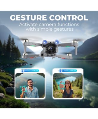 F21 Pro Foldable Drone with 4.3" Screen Remote, Obstacle Avoidance, Brushless Motors, 2 Batteries for Beginners