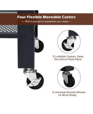 3-Tier Kitchen Utility Industrial Cart with Storage