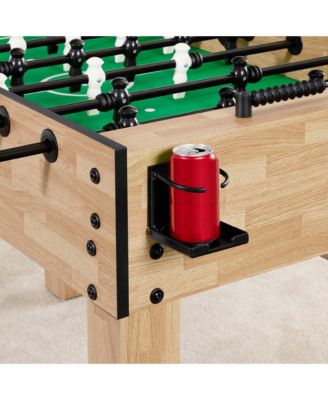 Full Size 54in Regulation Foosball Table for Home, Game Room w/ 2 Balls, 2 Cup Holders