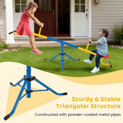 Kids Seesaw Swivel Teeter Totter Playground Equipment 360&deg; Rotation