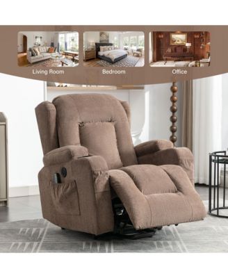 Power Lift Recliner for Elderly with Heat, Massage, USB Port, Side Pocket & Infinite Positions – Ideal Living Room Chair for Comfort