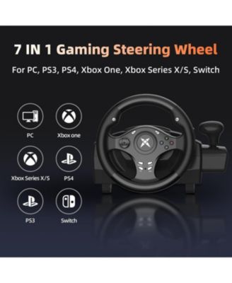 PC Racing Wheel with Pedals – 270&deg; Driving Force Simulator Steering Wheel, Dual Vibration, Compatible with Xbox, PS4, PS3, Nintendo Switch & Android