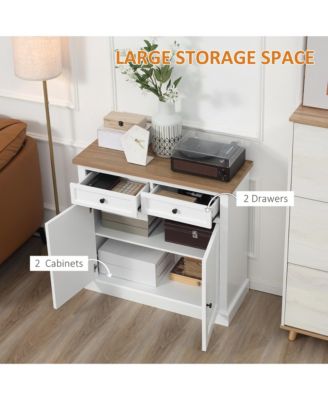 Buffet Cabinet with 2 Storage Drawers and Cabinet,