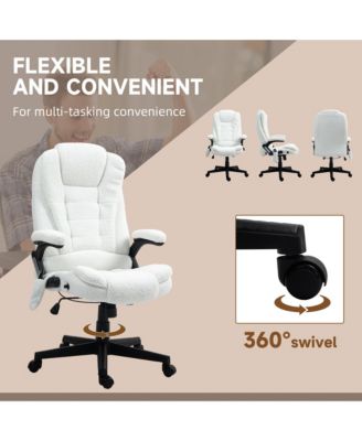 6 Point Vibrating Massage velvet Office Chair with Lumbar Heat