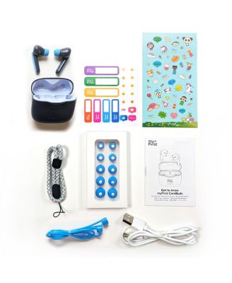 CareBuds (White) Kids Wireless Earbuds with 85dB Volume Limit, Built-in Mic, 6 Ear Tips, Anti-Lost Strap Easy Pairing, Gift for Kids 4-15