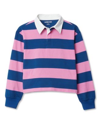 Girls Long Sleeve Stripe Rugby Shirt