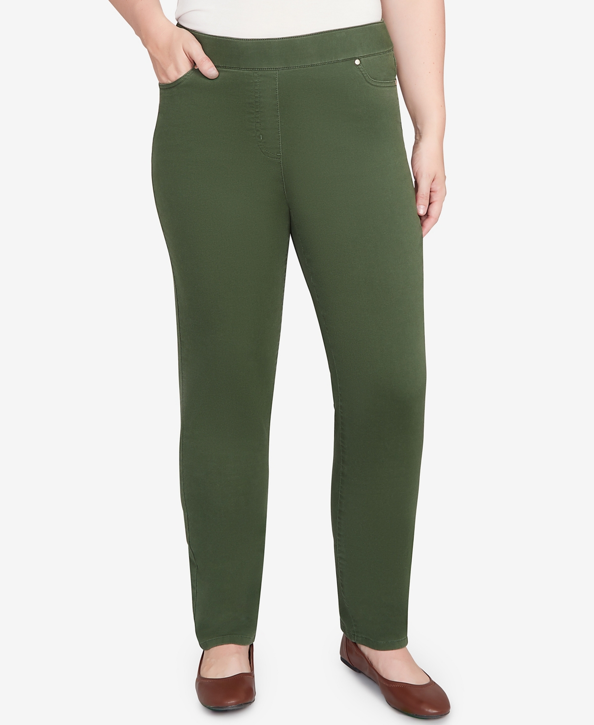 Women's Mount Laurel Allure Front Pocket Medium Length Pants - Whiskey