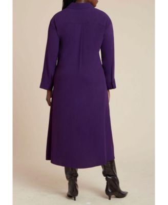 Women's Plus Size Drapey Faux Leather Mini Dress