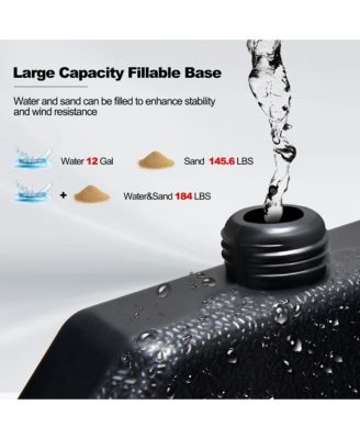 Patio 4PCS 185lbs Heavy Duty Cantilever Offset Umbrella Base Stand Water Outdoor