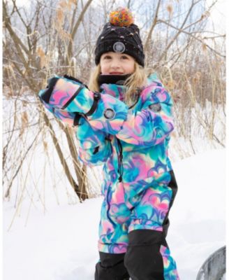 Toddler Girls One-Piece Play Snowsuit Rainbow Heart Print - Toddler|Child