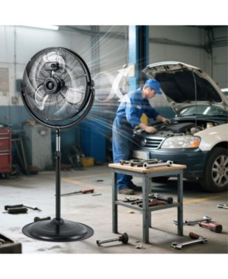 20 Inches High Velocity Pedestal Fan with 3 Speeds and Adjustable Height