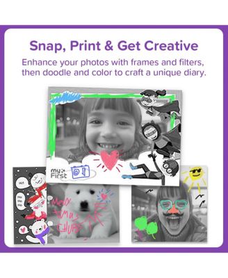 New Camera Insta 20 (Blue) Kids Instant Print Digital Camera with 16MP Photo, 1080P Video, Selfie Lens, Thermal Ink-Free Printing, Support MicroSD Card