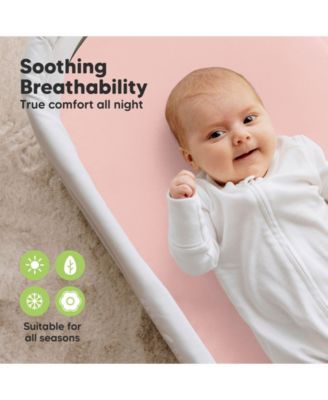 Bassinet Sheet for Baby Girls, Boys, 2-Pack Soothe Bassinet Fitted Sheets, Bedside Bassinet Mattress Sheet