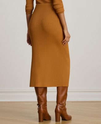 Women's Grenya Rib-Knit Pencil Midi Skirt