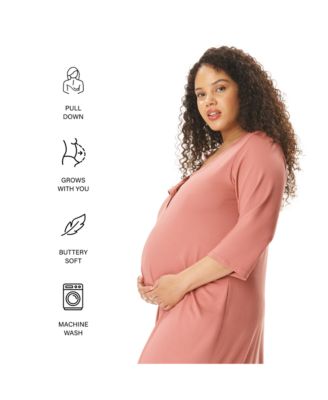 Motherhood Women's Maternity Sleep Henely Nightgown with Nursing Access