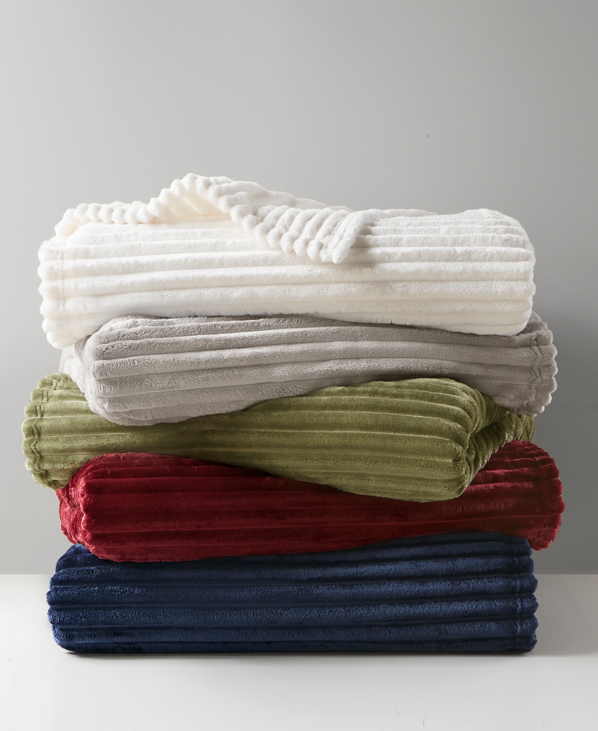 Arch Studio Ribbed Plush Blanket, Twin, Macy's Exclusive In Red