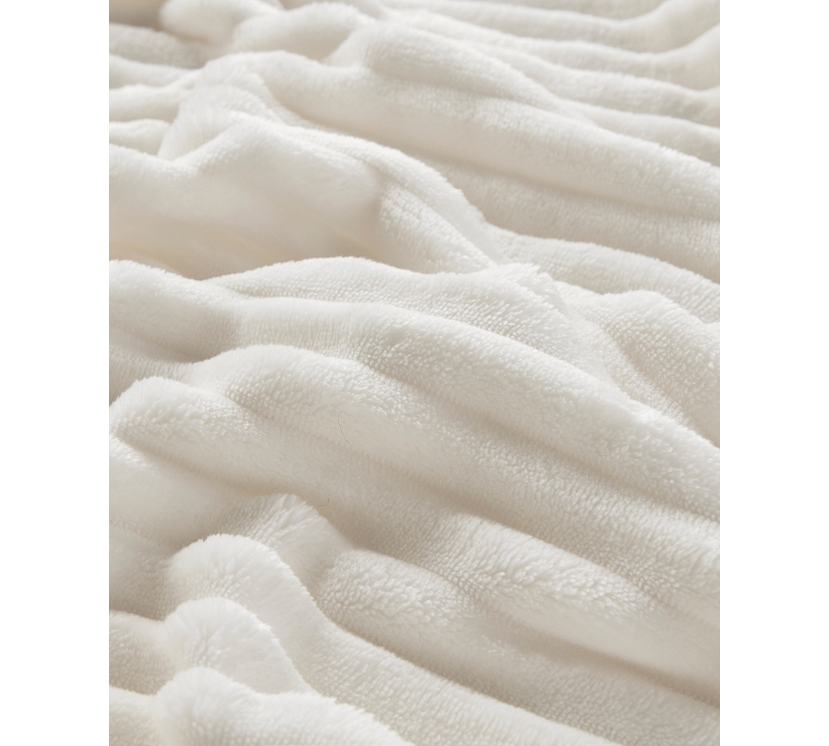 Arch Studio Ribbed Plush Blanket, Twin, Macy's Exclusive In White