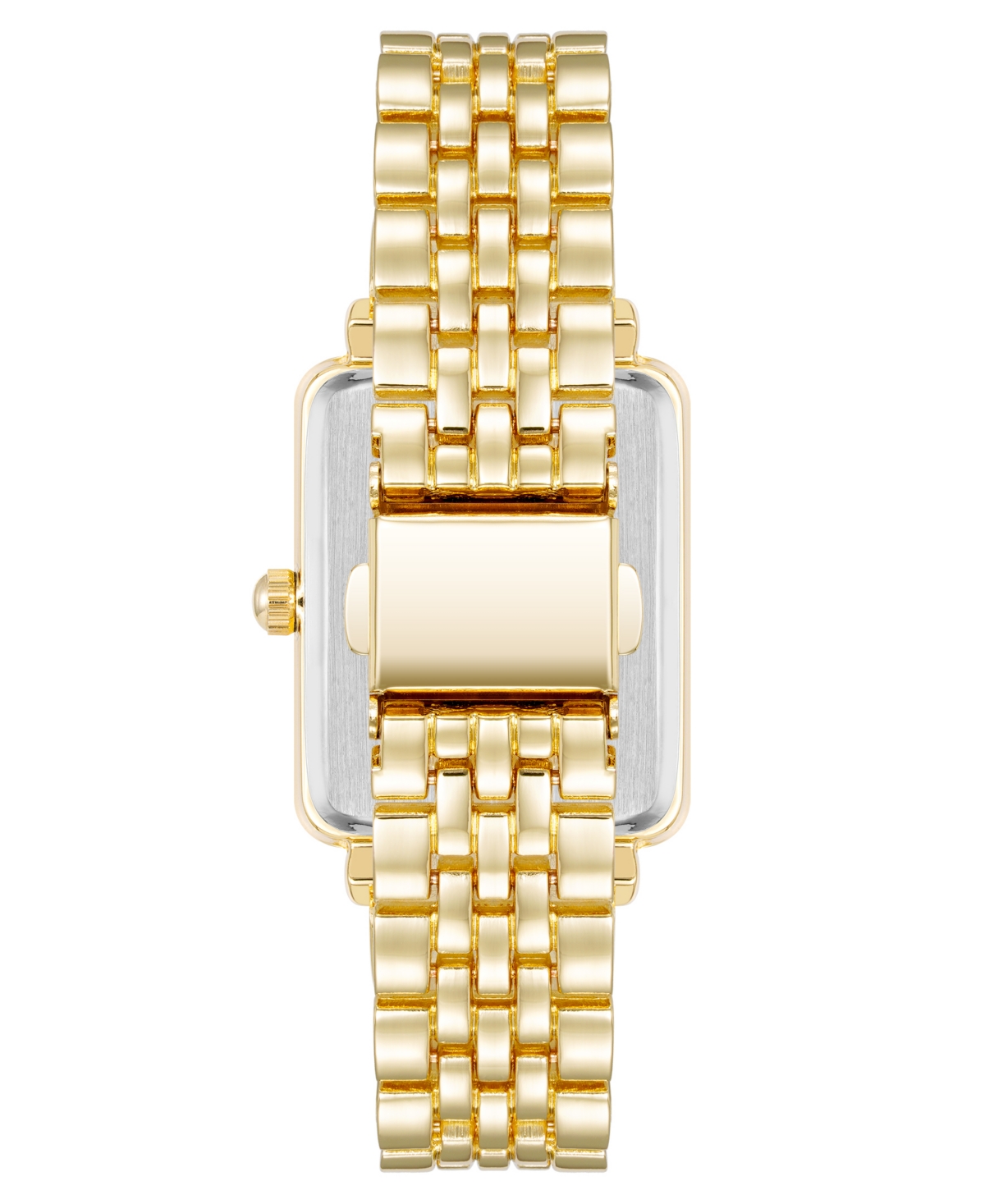 Anne Klein Women's Quartz Rectangular Gold-tone Metal Alloy Watch, 25mm In Gold