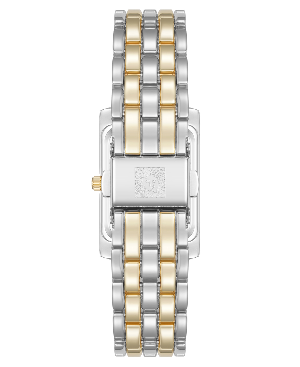 Anne Klein Women's Quartz Rectangular Two-tone Metal Alloy Watch, 25mm In Multi