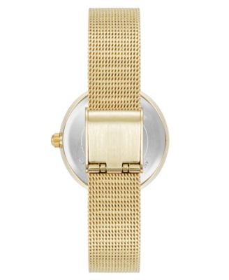 Women's Quartz Gold-Tone Stainless Steel Mesh Watch, 30mm